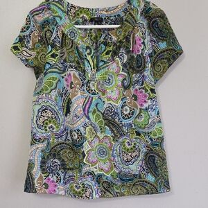 Talbots Paisley Print Women's Blouse